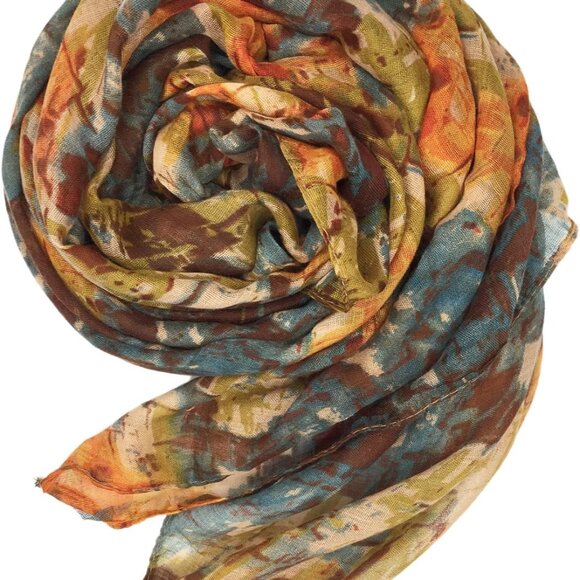 Ladies/Women's Lightweight Floral Print/Solid Color mixture Shawl Scarf For Spri - Picture 3 of 7
